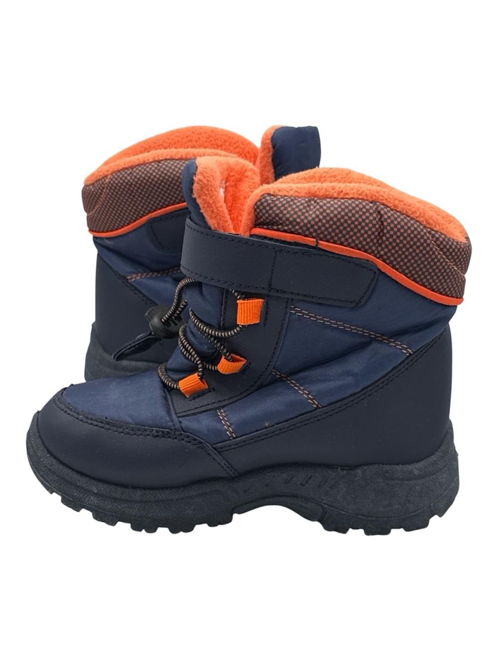 Rugged Bear Boy Toddler Hook Loop Closure Padded Snow Boots Blue Sz 10 RB87005